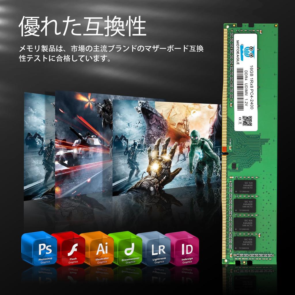 16 ГБx1 DDR4 2400 МГц 1Rx8 небуферизованная CL17 двухранговая UDIMM память ПК ОЗУ PC4-19200 (ПК4-2400В) (DDR4-2400) Non-ECC