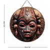 Wood Unique African Mask Circular Wooden Sign with Artistic Design, Suitable for Door, Wall, Home, Room, Farmhouse, Street, Shop, Garage, Bar, Garden