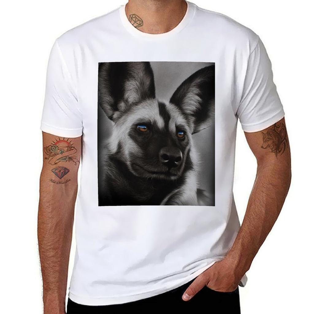 African wild dog TShirt Casual Trendy Streetwear Tee Shirt