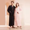 Shawl Collar Robes for Men Full Length Fleece Plush Bathrobes Soft Spa House Coat with Pockets Fluffy Spa Robes Unisex Winter Cozy Warm Spa Long Robe