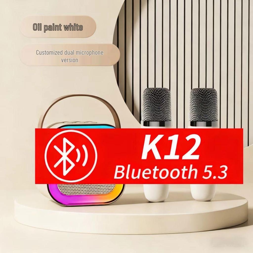 Портативный Bluetooth-микрофон K12 и универсальный KTV-динамик: Высококачественная мини-колонка для дома, улицы и семейного использования