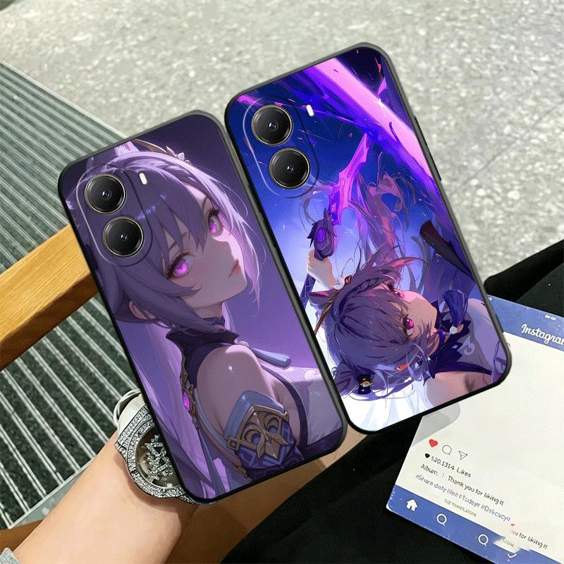 Мягкий чехол для телефона Genshin Impact Keqing для Xiaomi Poco X5 X6 X7 X8 Pro Max X3 F7 F8 Ultra M8 M7 M6 M5 Redmi 15 15C 14C 13C 12C X4