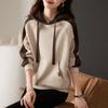 Толстовка для женщин Оверсайз Худи Флисовый пуловер Свободный Теплый Повседневный Универсальный Топы Топы