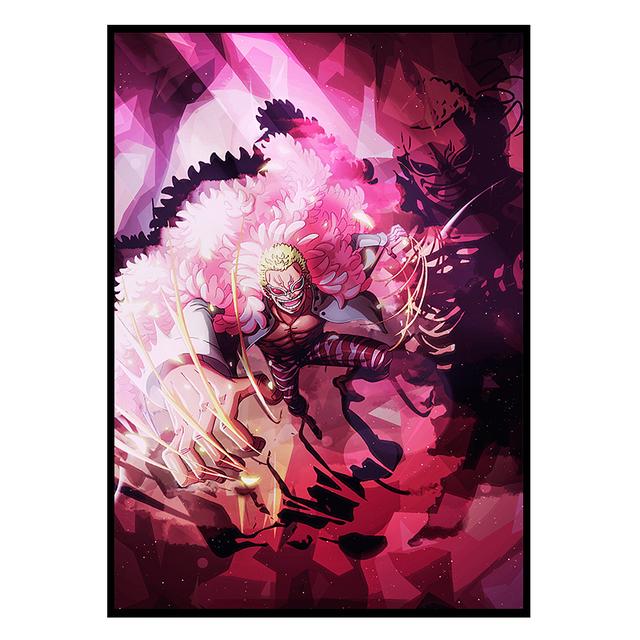 Японское аниме, сплошной постер, настенная живопись, «разыскивается Луффи», холст с изображением битвы, картины для дома, гостиной, спальни, декор