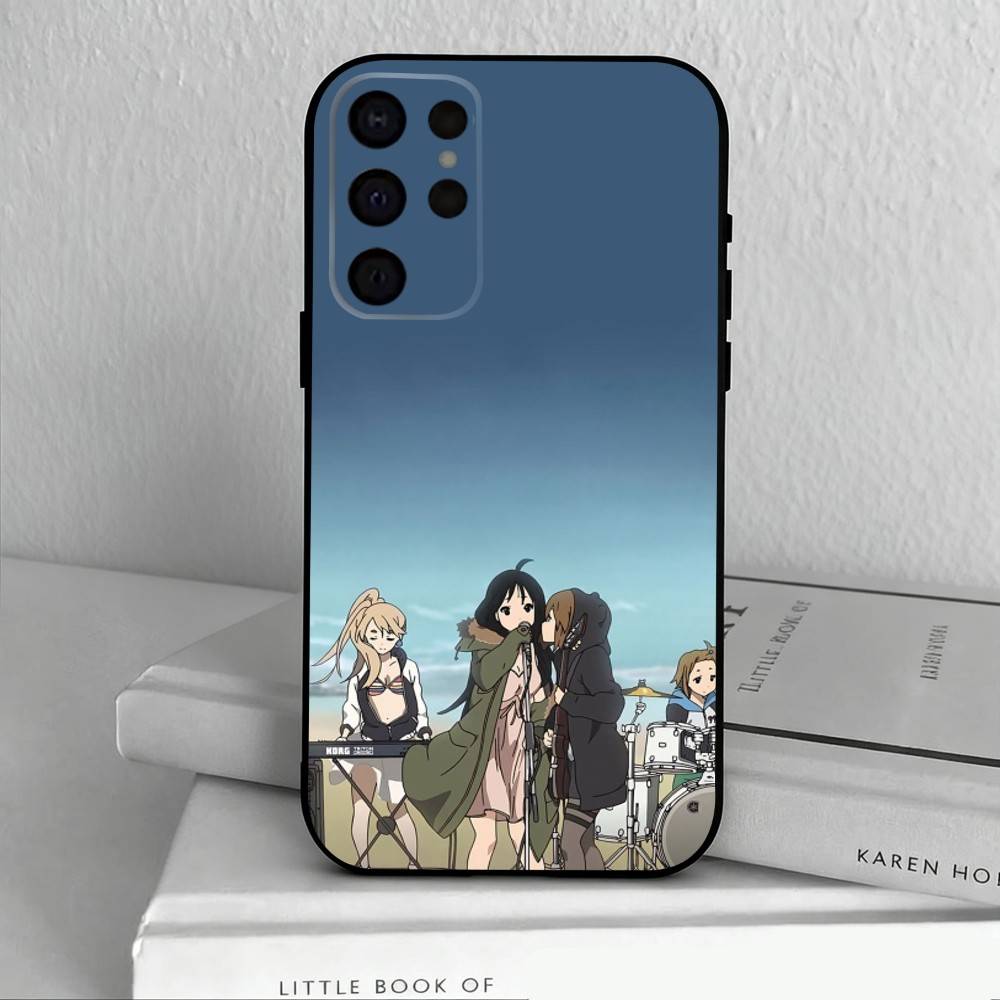 K-K-ON M-Music G-Girls Phone Case For Samsung S25,24,23,22,30,21,10,9,Ultra,Plus,Lite,FE,4,5 G Soft Black Case