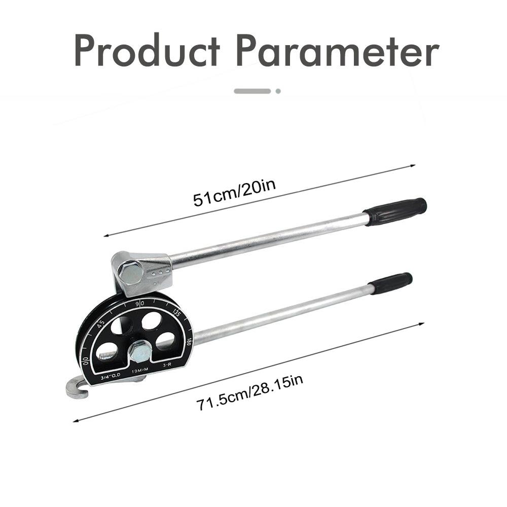 3/4''19мм Дюймовый/Метрический Универсальный Ручной Трубогиб для Труб Внешнего Диаметра для Медных Труб/Алюминиевых Труб/Тонкостенных Железных Труб/Тонкостенных Труб из Нержавеющей Стали