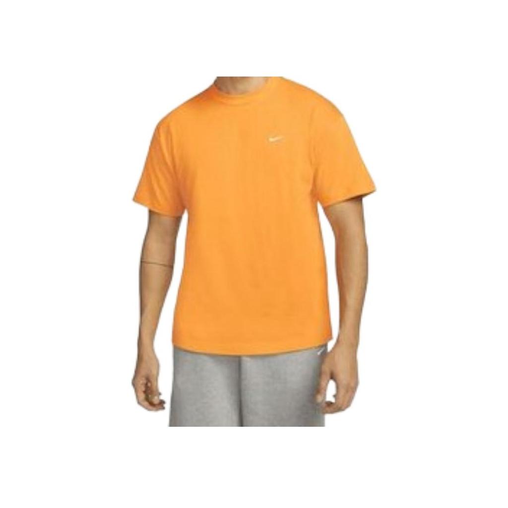 Nike Мужская футболка SS23 однотонная с круглым вырезом, облегающая, с коротким рукавом, топы, оранжевая DA0321-886