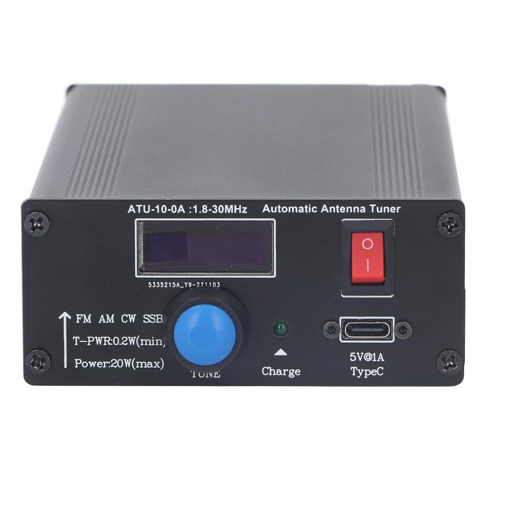 5V 1A Shortwave Antenna Tuner with USB Cable SSB CW FM AM Shortwave Power Meter 1.8‑30MHz