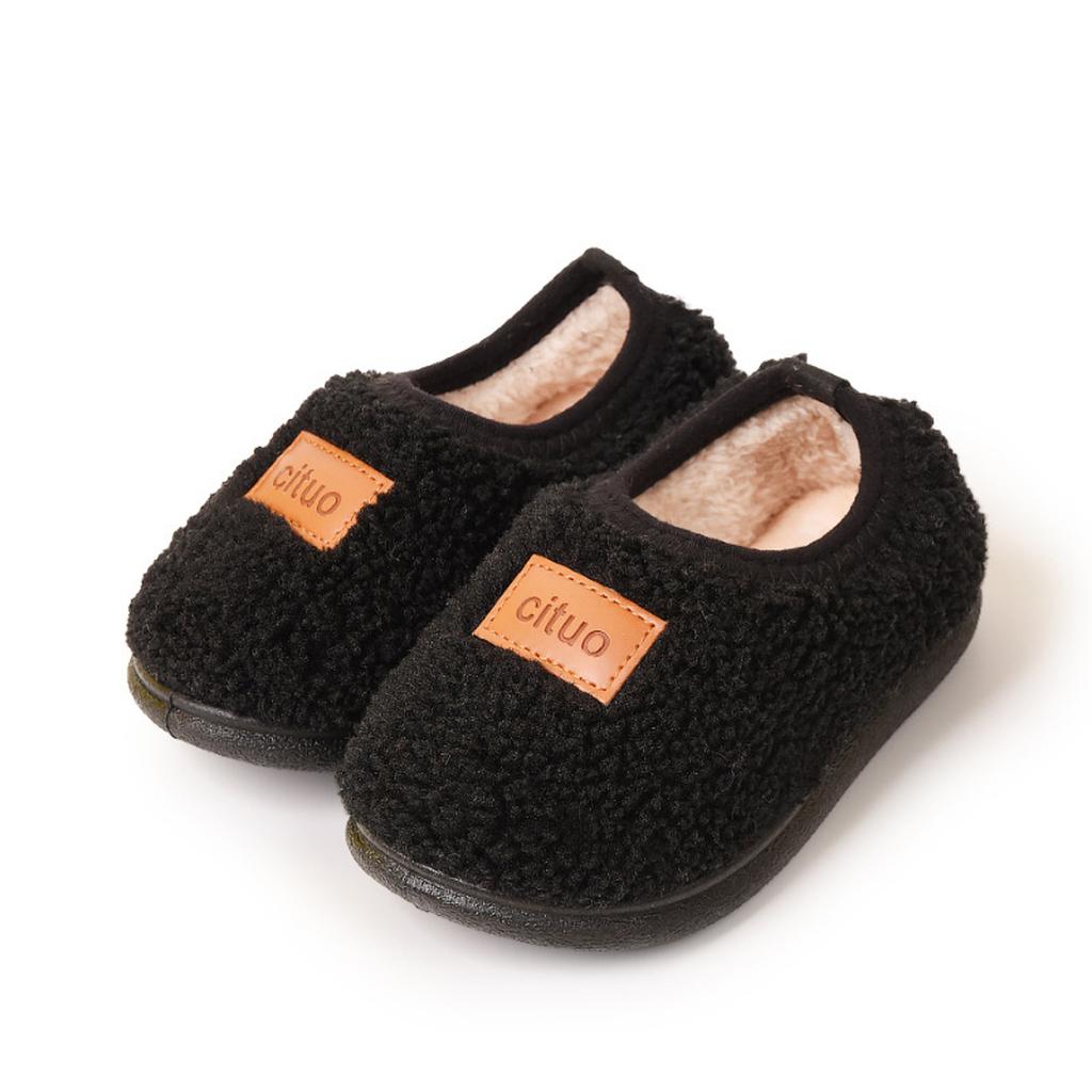 Детская зимняя домашняя домашняя обувь для маленьких мальчиков и девочек, домашние тапочки, теплые носки для детей