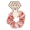 Large Solid Color Satin Fabric Scrunchies for Women's Ponytails
