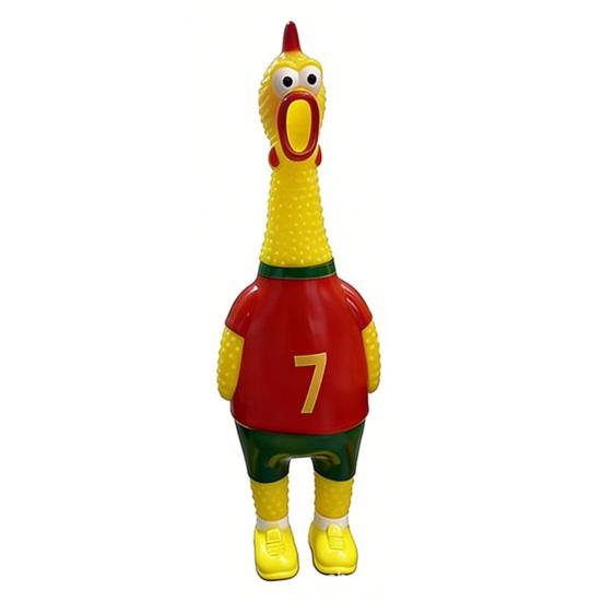 Screaming Chicken Toy for Dogs Rubber Squeaky Chicken 12.6 Inch Detachable Design Loud Scream Sound Stress Relief Prank Novelty Toy for Adults
