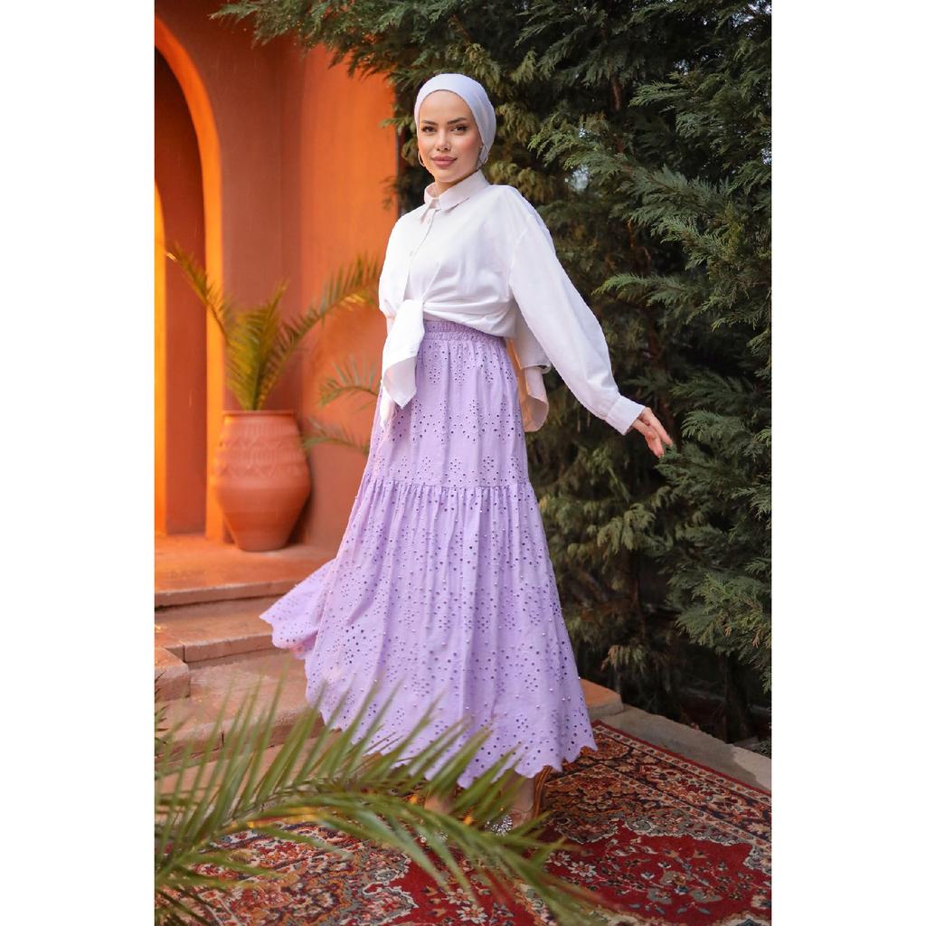 Copy - Scallop Long Summer Skirt