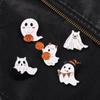 Zinc Zinc Alloy Halloween Ghost Brooches Halloween Halloween Brooches Creativity Ghost Enamel Pin  Decoration