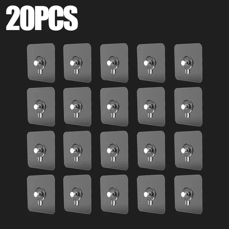 Прочный самоклеящийся крючок без сверления Кухонный настенный крючок Ванная комната Крючок Домашняя организация и хранение Кухонные аксессуары