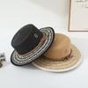Летняя шляпа от солнца для женщин 2025 года, новая соломенная шляпа с плоским верхом, пляжный отдых, солнцезащитный козырек от солнца, шляпа Tide