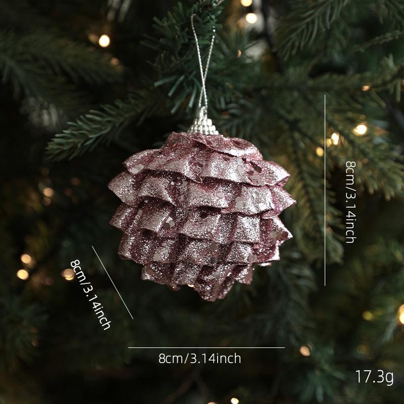 Christmas Tree Ornaments Glitter Ball Reindeer Snowflake Pendants Xmas Tree Decorations  New Year Party Decor Navidad