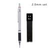 Metal Mechanical Pencil Set With Pencil Grip Leads Art Drawing Student Office Supplies 0.5/0.7/0.9/2.0mm Automatic Pencil