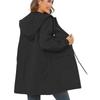 Rain Jacket for Women Waterproof with Hood Active Outdoor Long Rain Coats Packable Raincoat Lightweight Windbreaker