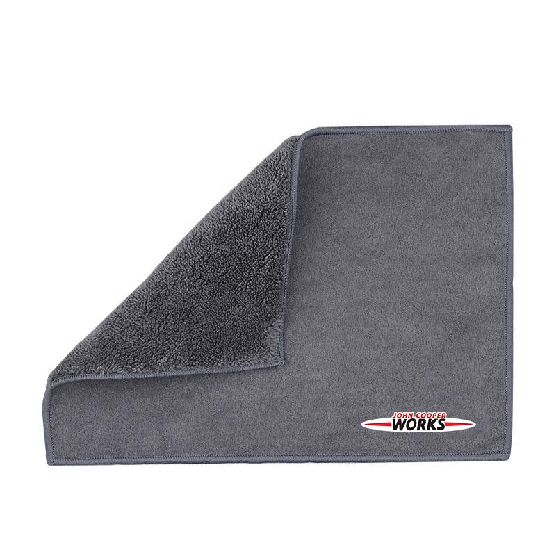 Coral Fleece Car Double-sided Towel Microfiber Cleaning Facecloth For MINI Cooper JCW Countryman Clubman Cabrio Paceman WORKS