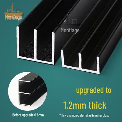 Стеклянная раздвижная дверь толщиной 5 мм, направляющая с пазом для роликов.