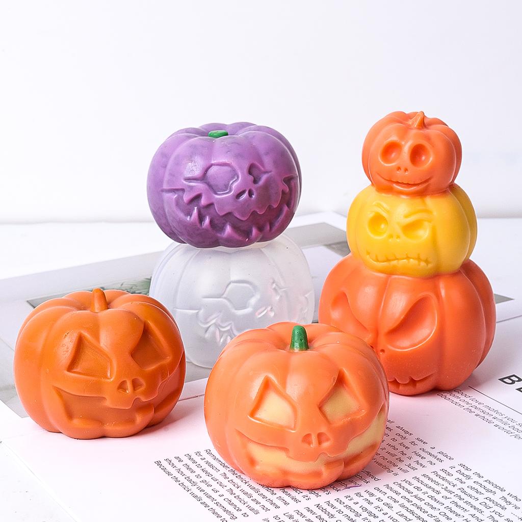 1PC Creativity Halloween Silicone Candle Mold Handmade Scented Candles Soap Molds Plaster Resin Crafts Making Home Halloween Decor
