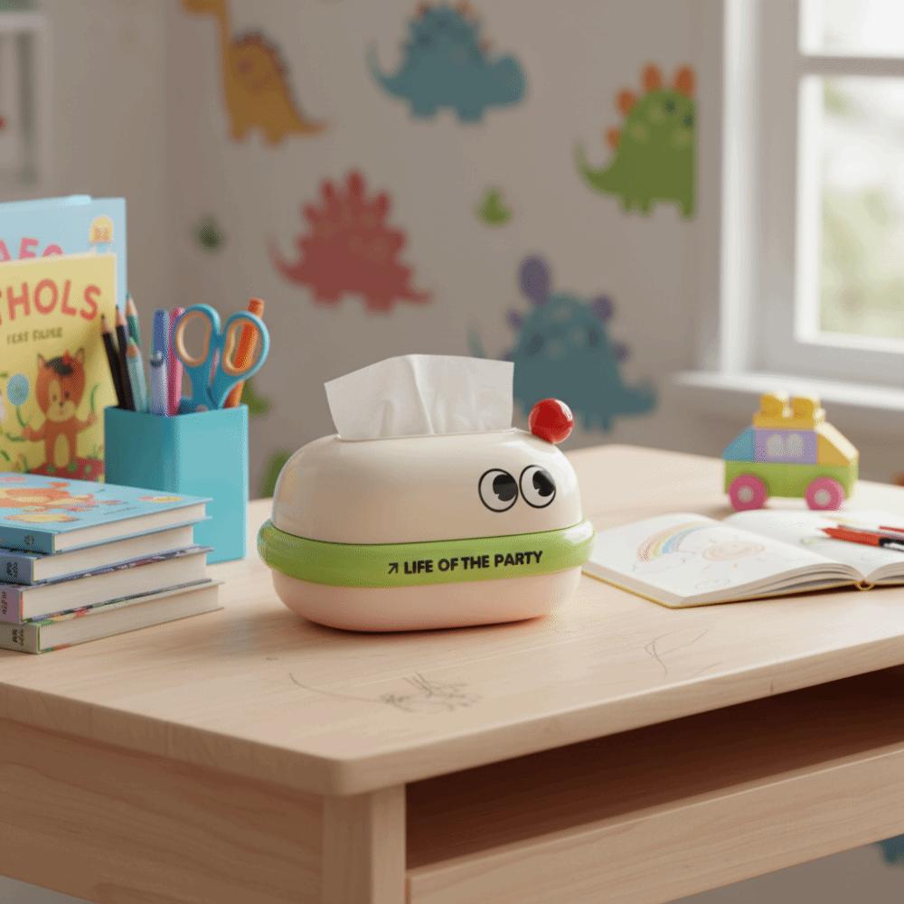 Built in Spring Cartoon Tissue Box Creative Cute Tissue Storage Box  Desktop Organizer