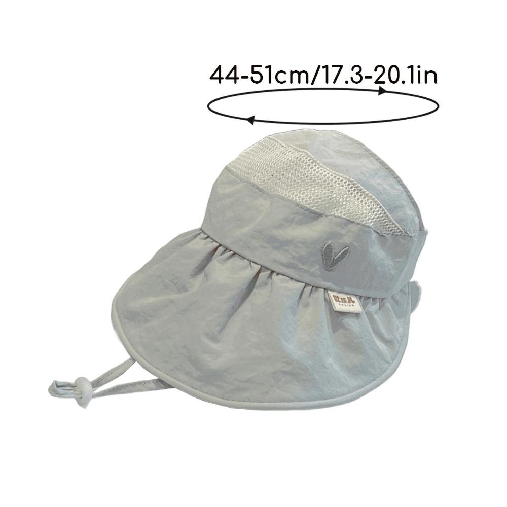 Lightweight Kids Cap Breathable Mesh Sunshade Hat Cute Large Brim Hat  Summer
