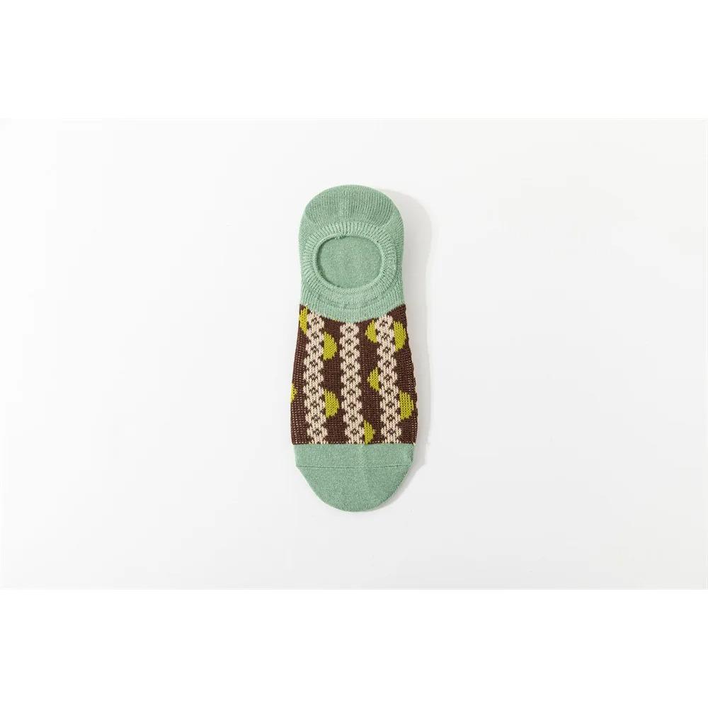 Женские невидимые носки-следки, противоскользящие силиконовые вставки, хлопковые носки до щиколотки для спорта, повседневной носки, на все сезоны, носки-лодочки