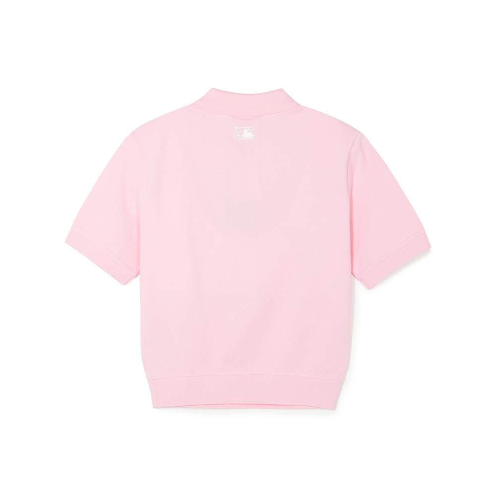 Новые женские поло MLB розового цвета 3FPQH0243-45PKL