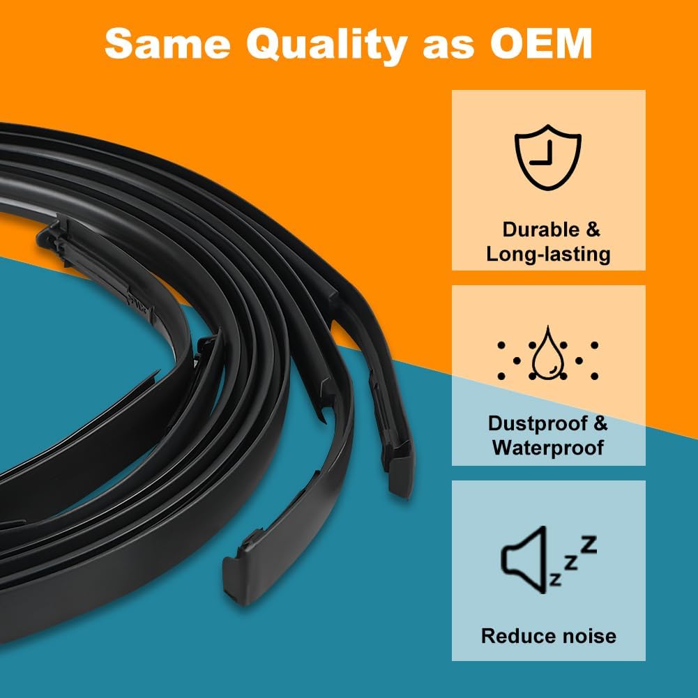 JDMON Накладки на водостоки крыши Погодная полоса Совместимы с Toyota Yaris Хэтчбек 2007 2008 2009 2010 2011, Замена 75551-52130, Левая и Правая, 2