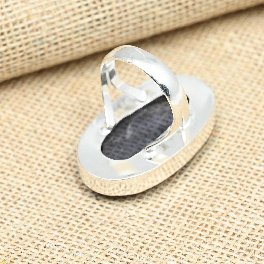 Привлекательный граненый иолит драгоценный камень стерлингового серебра 925 пробы кольцо ручной работы женские украшения