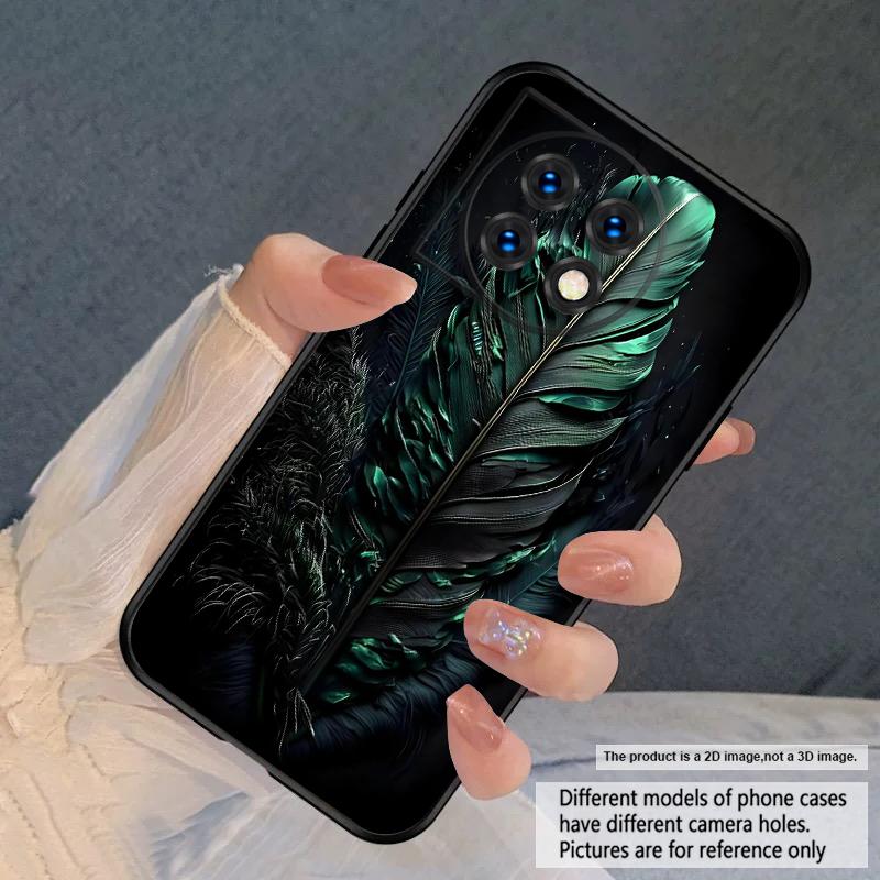 Цветные перья Для OnePlus 8 9 11 12 13 10 Pro 9RT 8T 12R Ace 3 5 2V Nord CE 2 4 Lite N20 SE 30 200 силиконовый мягкий чехол для телефона