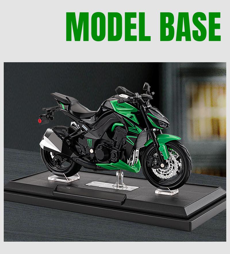 Масштаб 1/12 Модель мотоцикла Kawasaki Z1000 Уличный автомобиль Литье под давлением Металлический сплав Автобайк Амортизатор Внедорожник Автоцикл Игрушки Автомобиль
