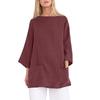 Fashionable Women's Loose Round Neck Casual Pullover Top