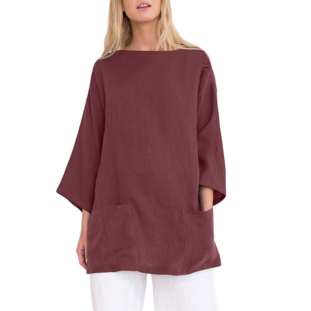 Fashionable Women's Loose Round Neck Casual Pullover Top