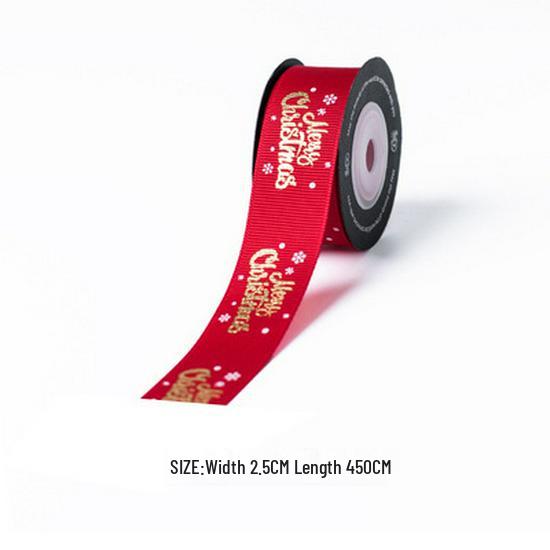 Festive Ribbon: Christmas Gift, New Year, Birthday - Red & Green Plaid with Hot Stamping for Gift Boxes & Bows
