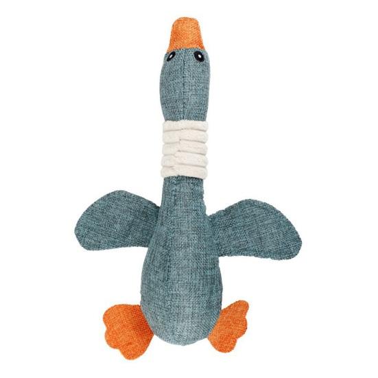 Indestructible Goose Dog Toy for Heavy Chewers Pet Stuffed Wild Goose Chew Toy with Squeaker Supports Healthy Chewing Instincts for Dogs Mental