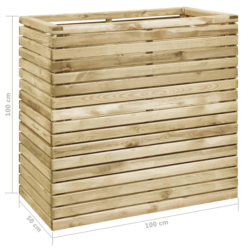 Raised Garden Bed 100*50*100 cm Pressure Treated Pine Wood