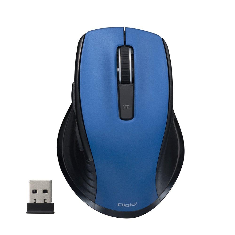 Digio2 F_line 5-Button Blue LED Wireless Mouse, Quiet, Blue, 48404