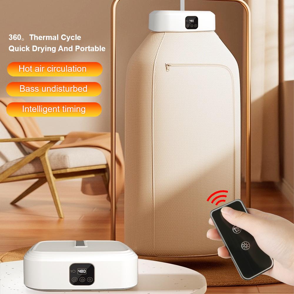 Мини-сушилка с таймером для путешествий, сушилка для одежды с теплым управлением, складная электрическая сушилка, портативный многофункциональный пульт дистанционного управления