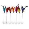Swinging Spring Feather Cat Teaser with Suction Cup, Interactive Cat Toy with Sounding Bell, Teaser Wand Toys