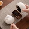 Chinese Style Cute Pet Coarse Pottery Tea Caddy