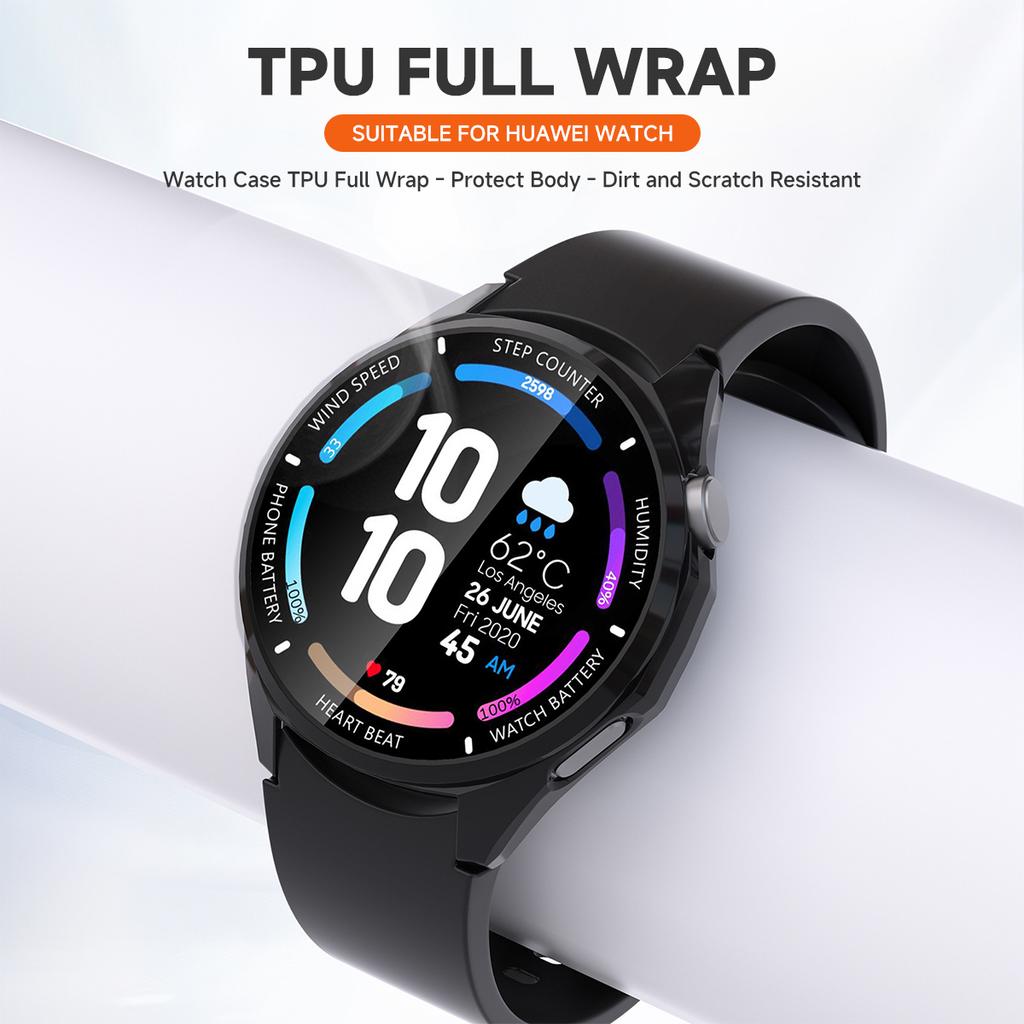Чехол для Huawei Watch GT6 41мм 46мм Защитная пленка для экрана Аксессуары Мягкий ТПУ Бампер Чехол Пленка Защита от падения для Huawei Watch GT6 Чехол