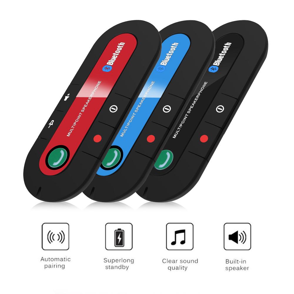 Mini V4.1 Беспроводной Bluetooth солнцезащитный козырек Hands-Free Автомобильный комплект HD Динамик 2 Вт Пейджер Голосовой музыкальный приемник Плеер Телефонный адаптер Автомобильные аксессуары