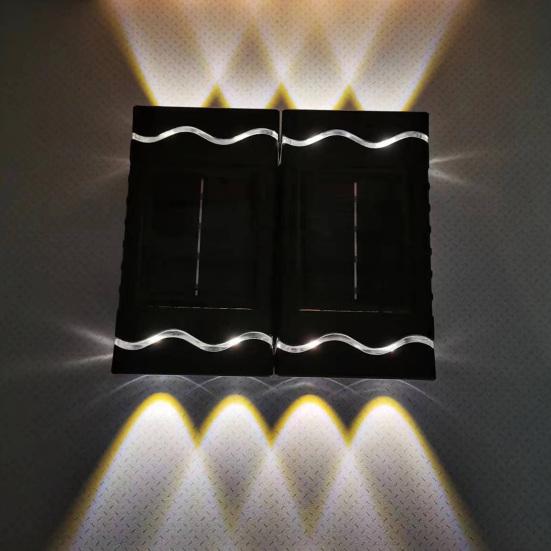 Солнечные фонари для сада на открытом воздухе Декоративная настенная композиция Светящиеся настенные светильники для дома Настенные светильники для дома Водонепроницаемые солнечные лампы для декора стен в патио