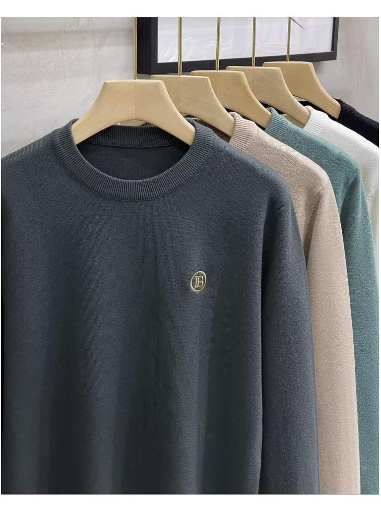 2023 Мужская европейская и американская мода Легкая роскошь Осень/Зима Повседневные свитера с круглым вырезом