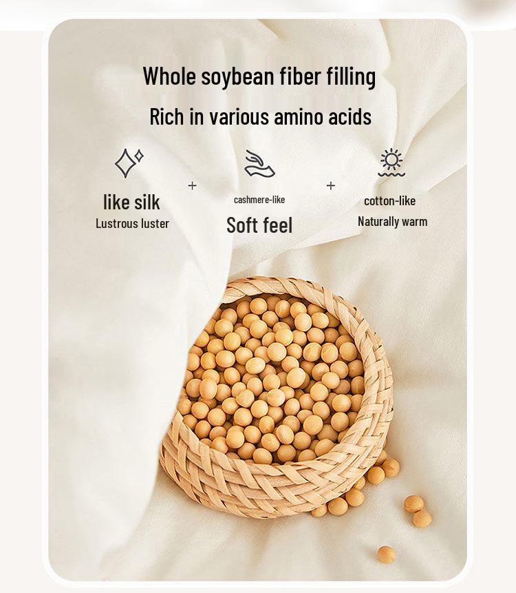 Одеяло из соевого волокна класса А - Зима, Весна/Осень, Кондиционирование, Общежитие, Утепленное, Для мамы и ребенка