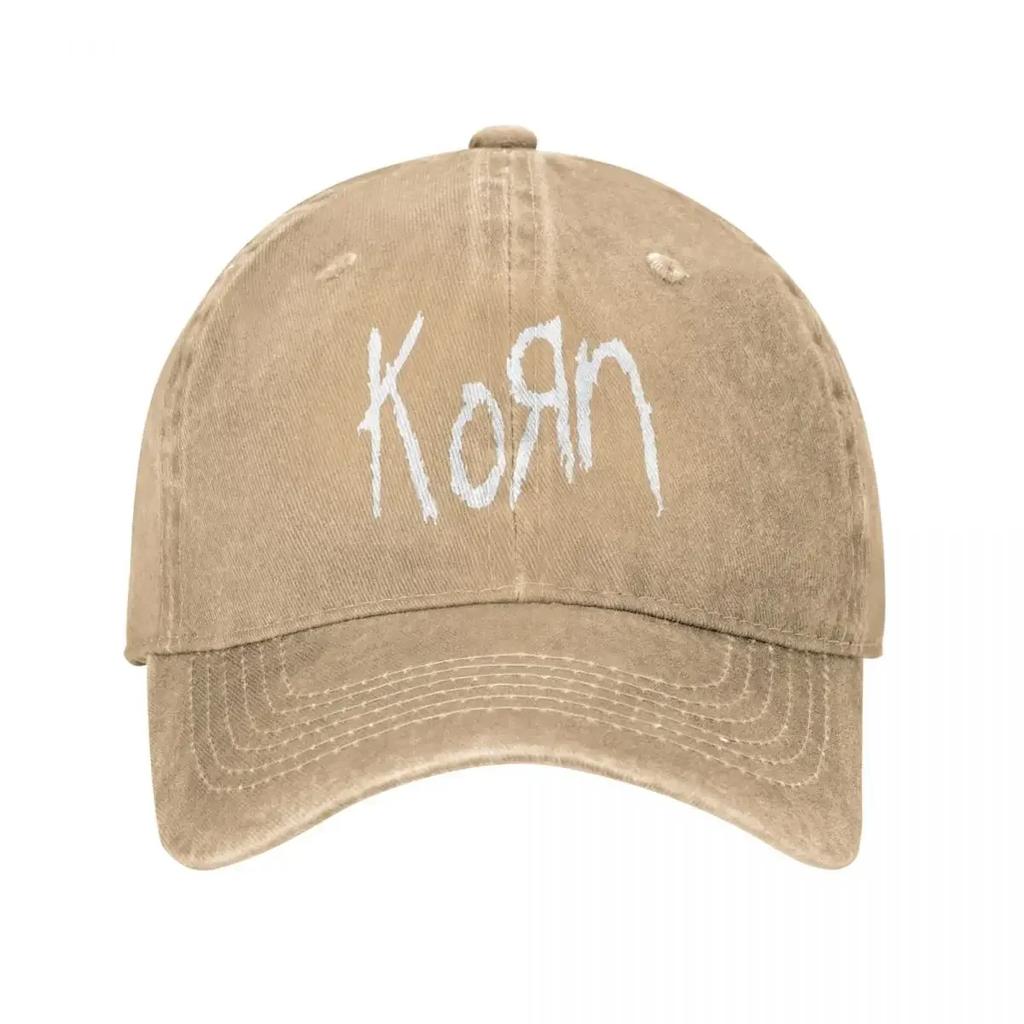 Korn Band Logo Baseball Caps Casual Distressed Washed Sun Cap for Men Women Outdoor Running Golf Hats Cap