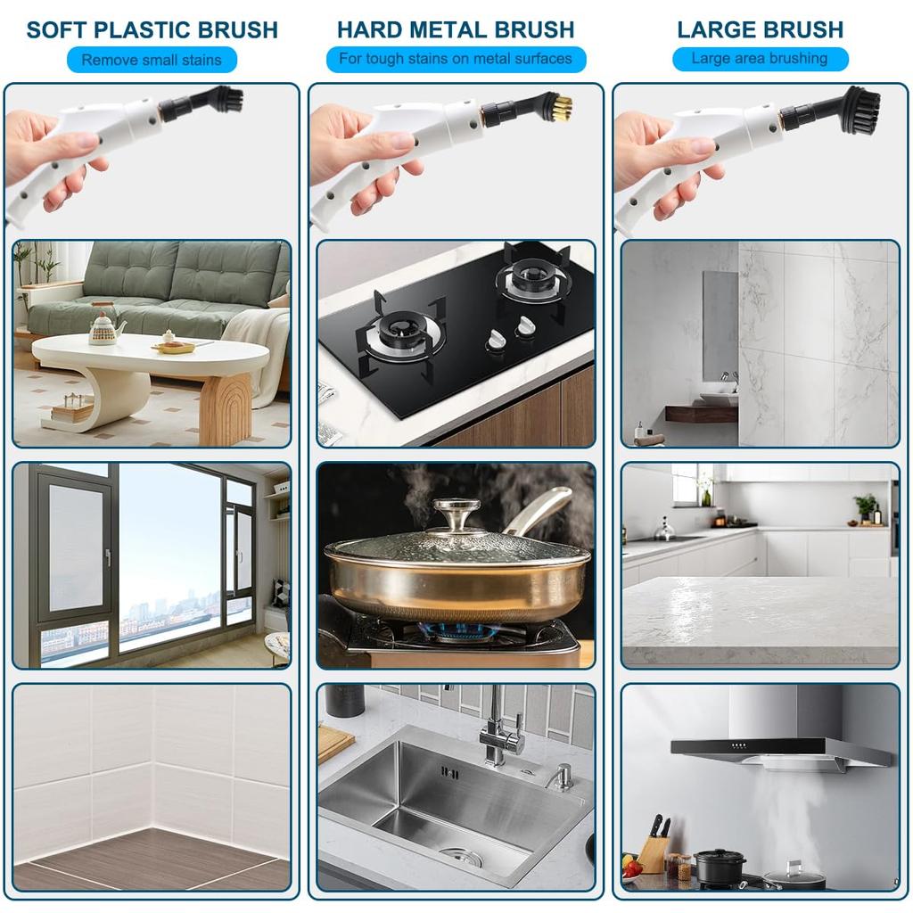 Пароочиститель, 2500 Вт, отпариватель под давлением для уборки, многоцелевой отпариватель, 15 с быстрого нагрева, ручной автомобильный отпариватель для кухни, ванной комнаты, дома