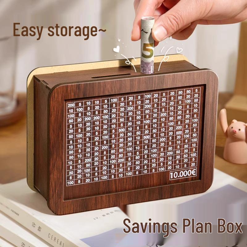 Скидка для новичков: Деревянная копилка премиум-класса - Подарок на день рождения, Решение для сбережений